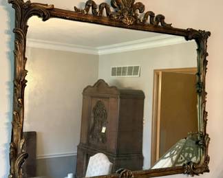 Ornate Gold Gilt French Style Wall Mirror