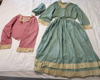 Paper Ruffles Green Gingham Dress & Shirt
