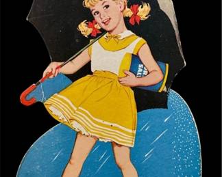 1957 Cardboard Morton Salt Store Display