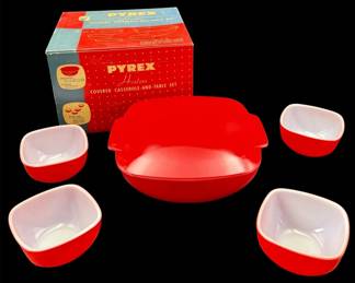 Pyrex Hostess Set #420 Red