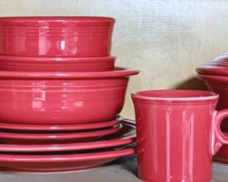 Red Fiesta Ware Lot