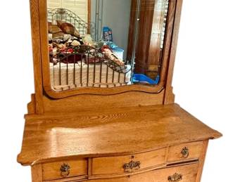Late 19th Century Victorian Dresser with Mirror