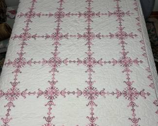 Handmade Quilt Red & Pink Pattern