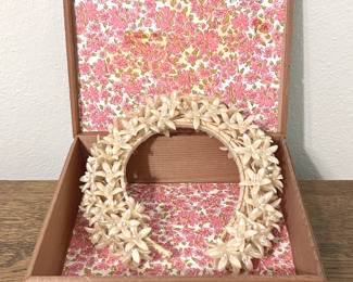 Vintage Wax Flower Bridal Crown