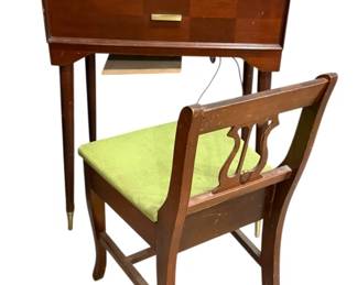 Singer Sewing Machine Style-O-Matic 328K Cabinet & Chair