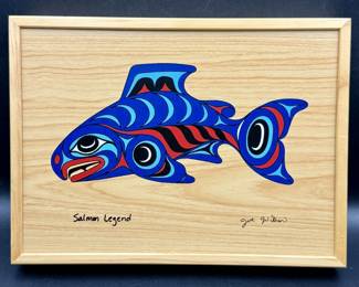 Joe William Salmon Legend Wood Box