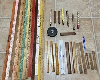 Vintage Advertising Rulers, Yardsticks, More Lot