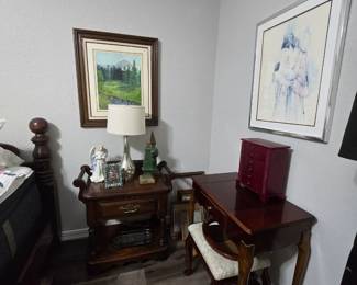 washstand style side table, vanity, bed stairs and more