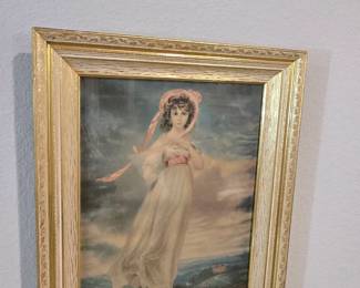 vintage print of the famous 1794 painting "Pinkie" by Sir Thomas Lawrence
