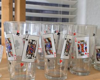 Poker night drinking glasses