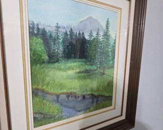 Original watercolor art signed Ilona