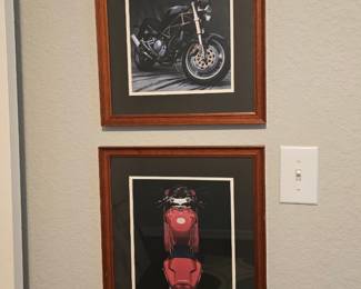 Framed motorcycle art