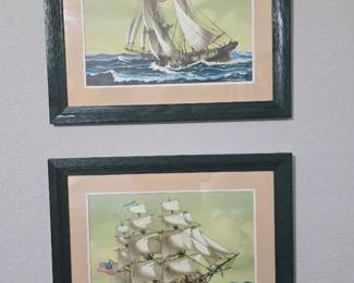 Framed watercolor art by John O'Hare Cosgrave, II 