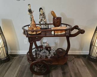 vintage drink cart