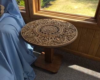 Carved wooden table 