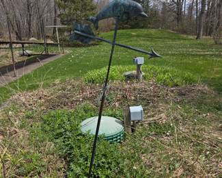 Dolphin yard art