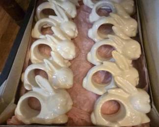 Wonderful collection of rabbit napkin rings