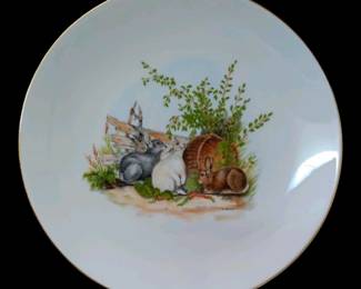 JKW 1930 BAVARIA WEST GERMANY BUNNY RABBITS H.ARNDT 7 7/8"