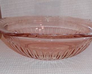 Mayfair pink depression glass open Rose vegetable Bowl