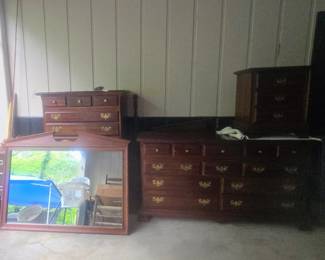 Beautiful Chippendale Magohamy bedroom suite (king bed)