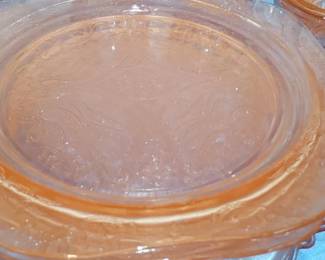 Pink depression glass dinner plates