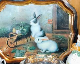 Toleware metal bunny tray