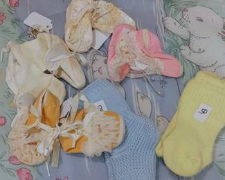 Vintage baby shoes & clothes
