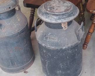 Antique milk cans