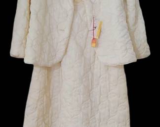 , 1960s quilted house coat and gown