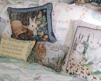 Beautiful assortment of rabbits pillows