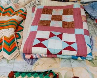 Quilt and vintage afghans