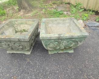 Vintage concrete planters