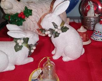 Glitter bunny mistletoe rabbits