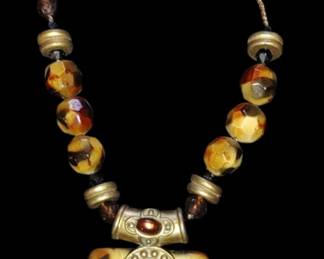 Vintage animal print necklace