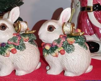 1990's Fitz & Floyd snowy woods collection 1990's