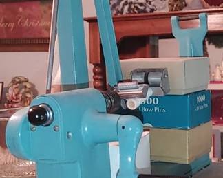 Sasheen Bow Maker S-72 3M Bow Machine Vintage 1960’s Bue Hand Wheel from the dress shop