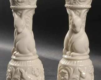 Vintage Lenox Chelsea Crossing Bunny Rabbit vases
