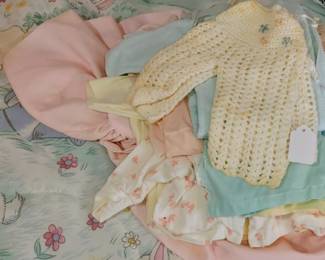 Vintage baby shoes & clothes