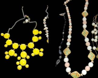Yellow statement necklace