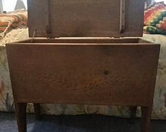 Primitive dough box handmade probably in the 1970s