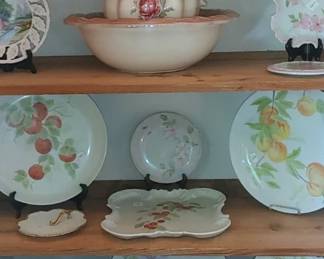 Hand painted plates Bowl pitcher and more