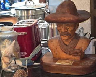 Cowboy Wooden Figurine- Blue Bird - Toaster 
