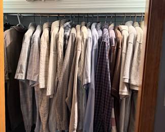 men's shirts, mostly large