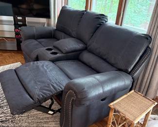 leather look loveseat