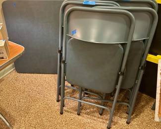 Padded Card Table $10; 8 chairs available 2 for $15