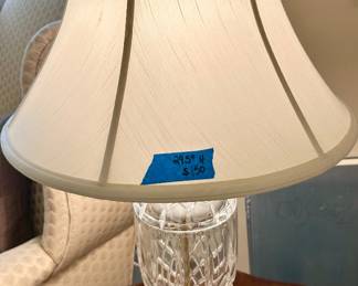 29.5”h Waterford table lamp with shade $150