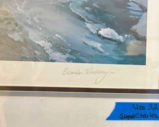 Signed Vickery 32”sq $200