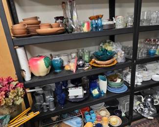 plates, Fiesta dishes, crystal, fine china