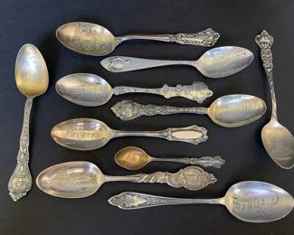 BE196VSterling Travel Collector Spoons