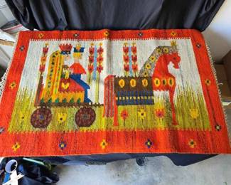 BE232VMaria Domanska Hand Woven Wool Tapestry